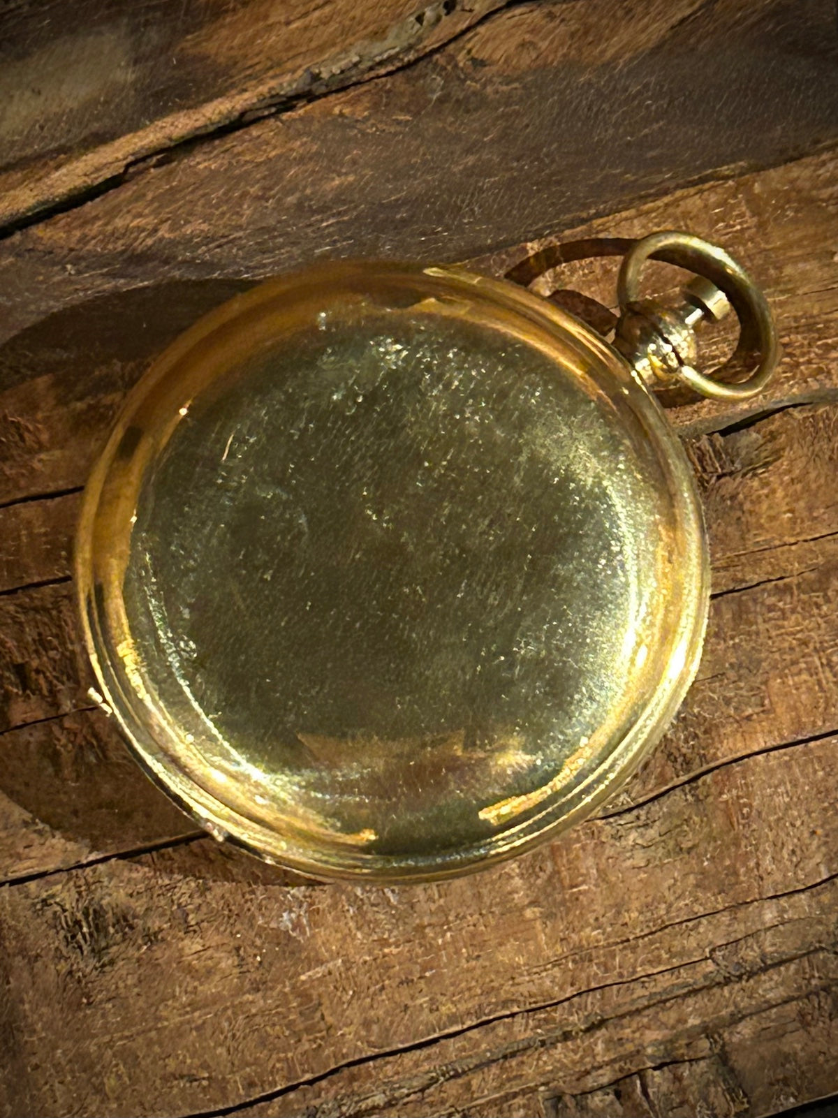 1-7/8" Solid Polished Brass Pocket Compass with Felt Pouch