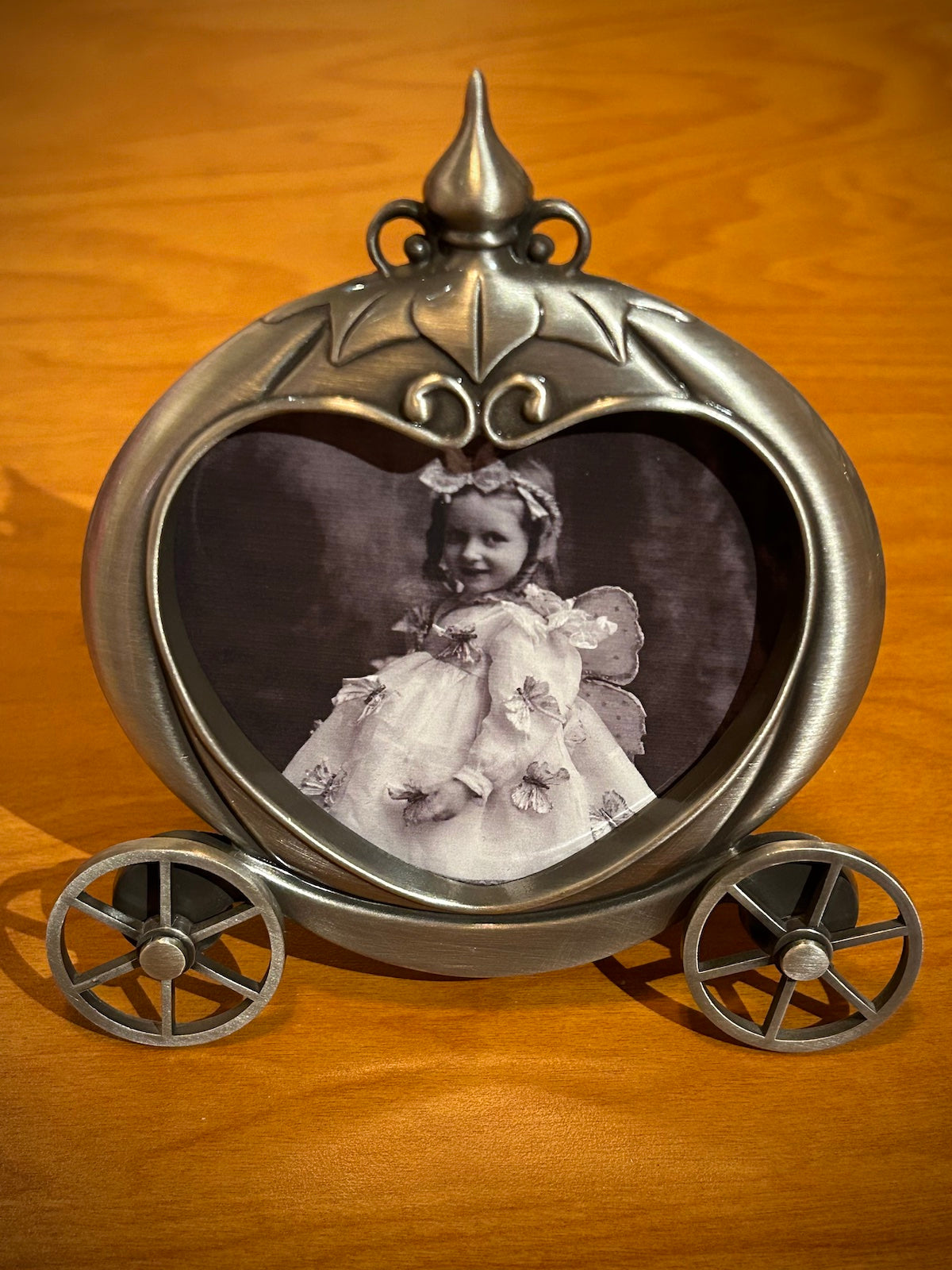 Princess Pumpkin Coach Brushed Finish Frame