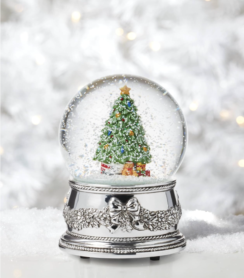 Reed & Barton Christmas Tree Musical Snow Globe