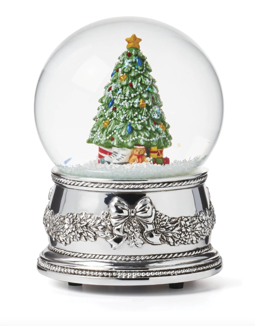 Reed & Barton Christmas Tree Musical Snow Globe