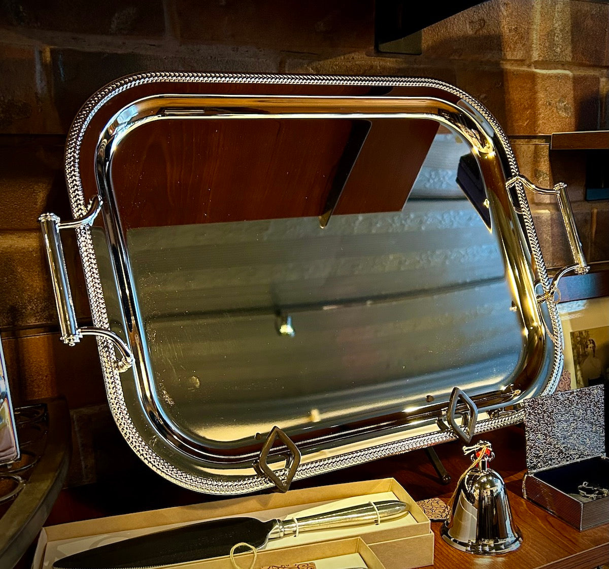 Reed & Barton Silverplate Serving Tray with Handles