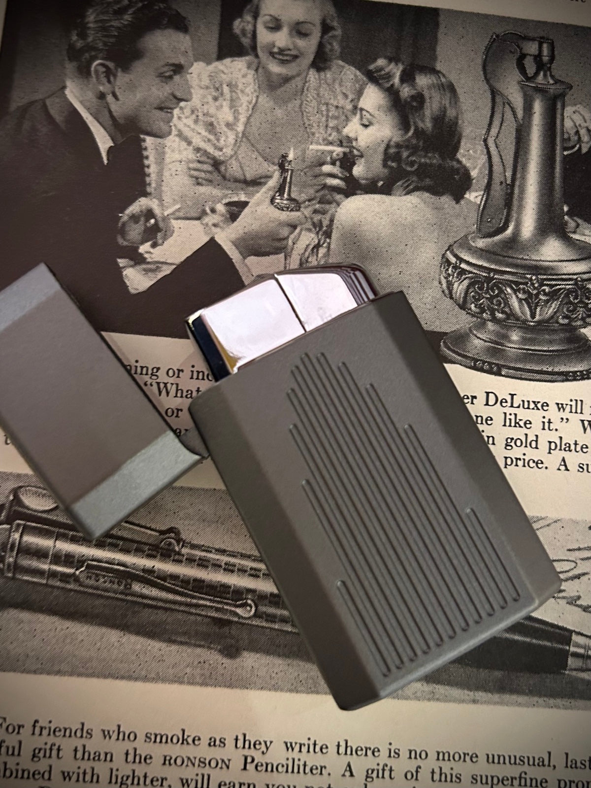 Ronson JetLite Butane Torch Lighter Deco Lines Design