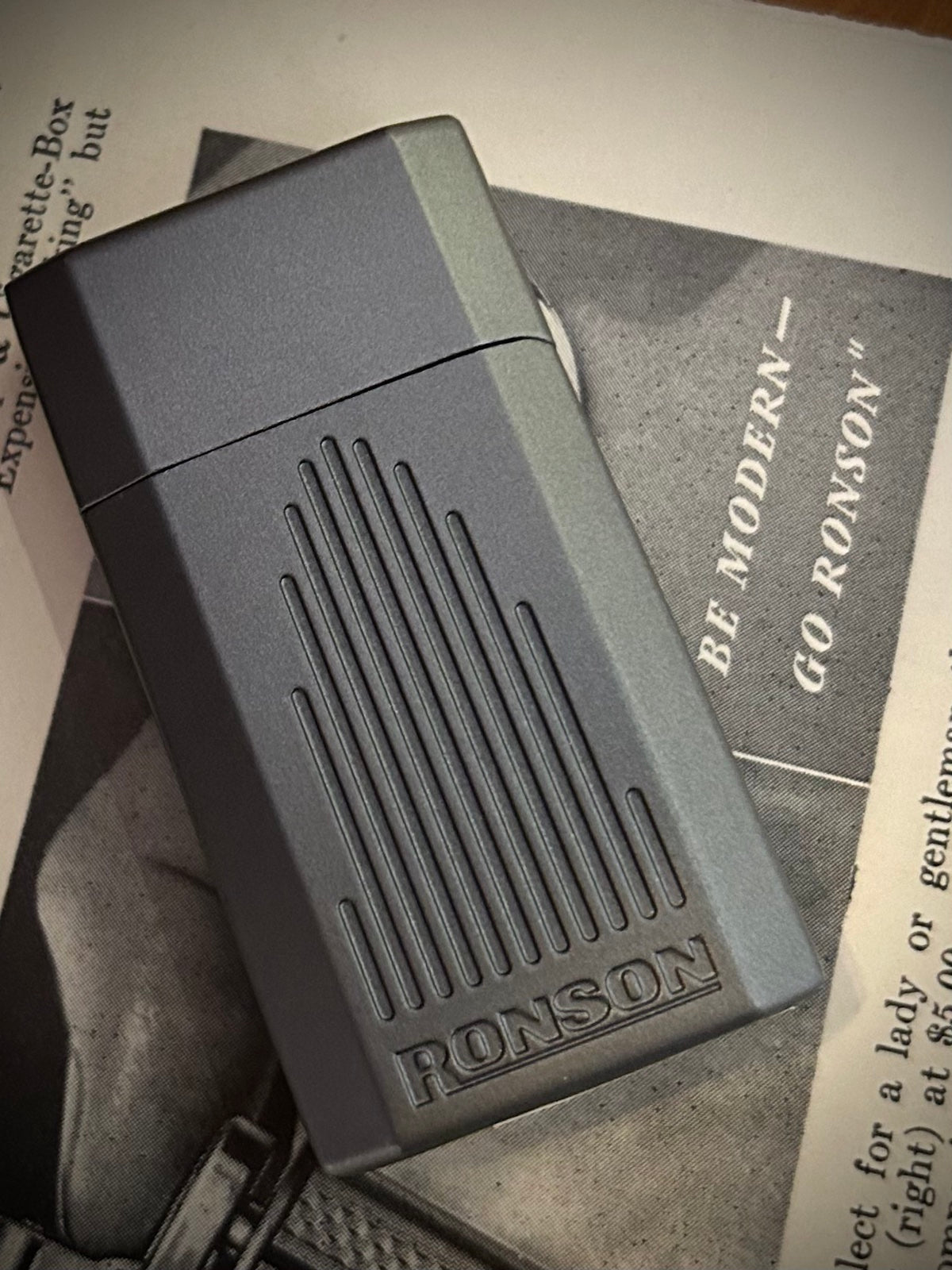 Ronson JetLite Butane Torch Lighter Deco Lines Design