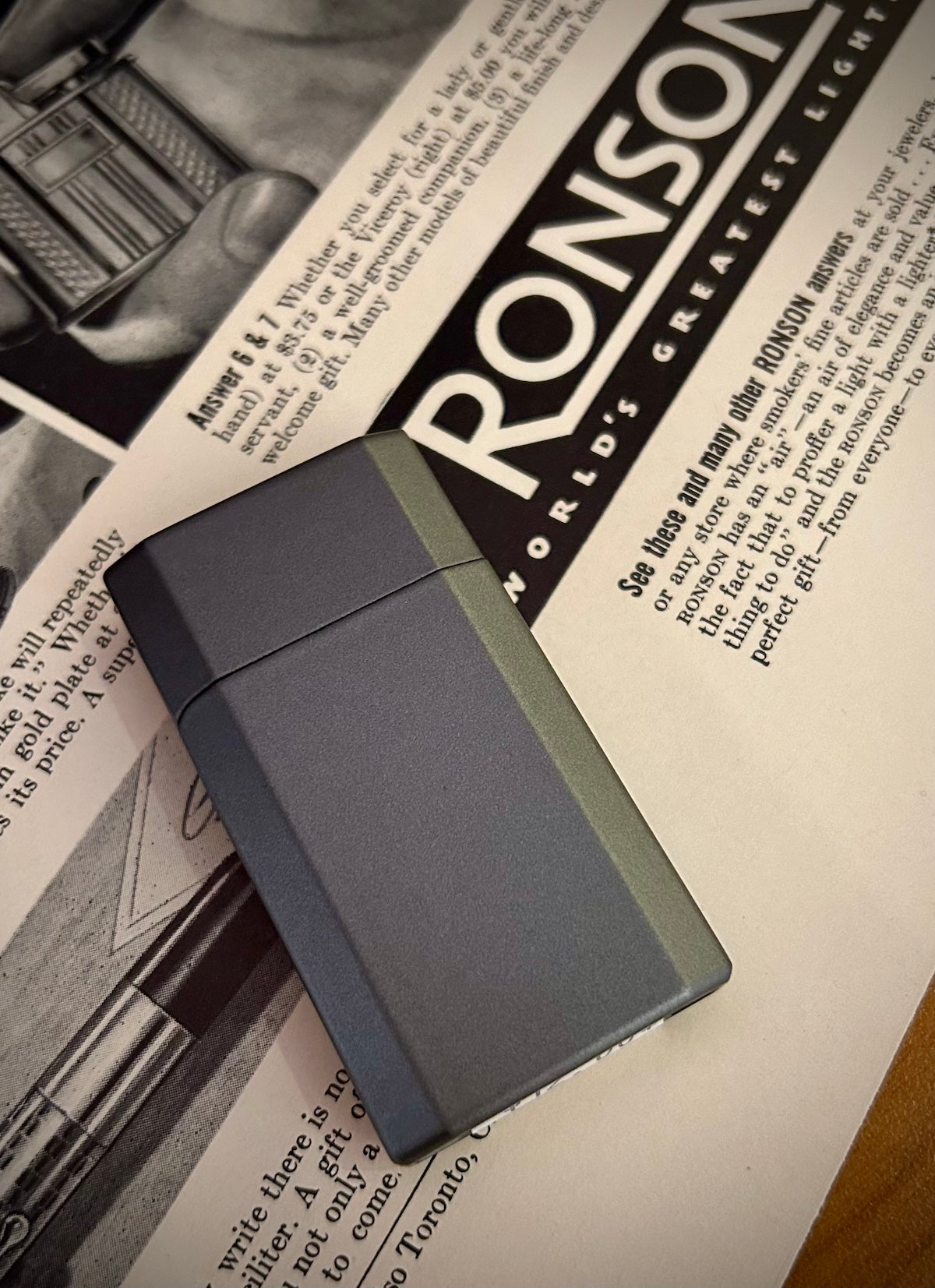 Ronson JetLite Butane Torch Lighter Gunmetal