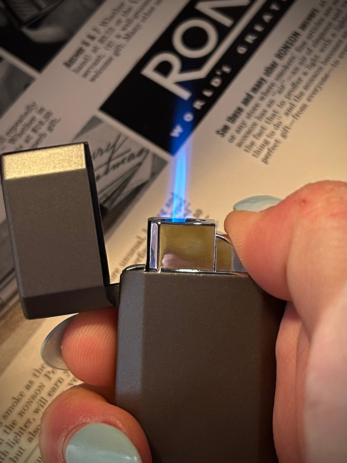 Ronson JetLite Butane Torch Lighter Gunmetal