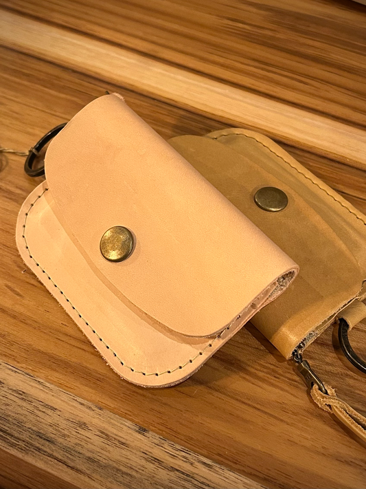 Anchor Handmade Leather Card Wallet & Coin Purse