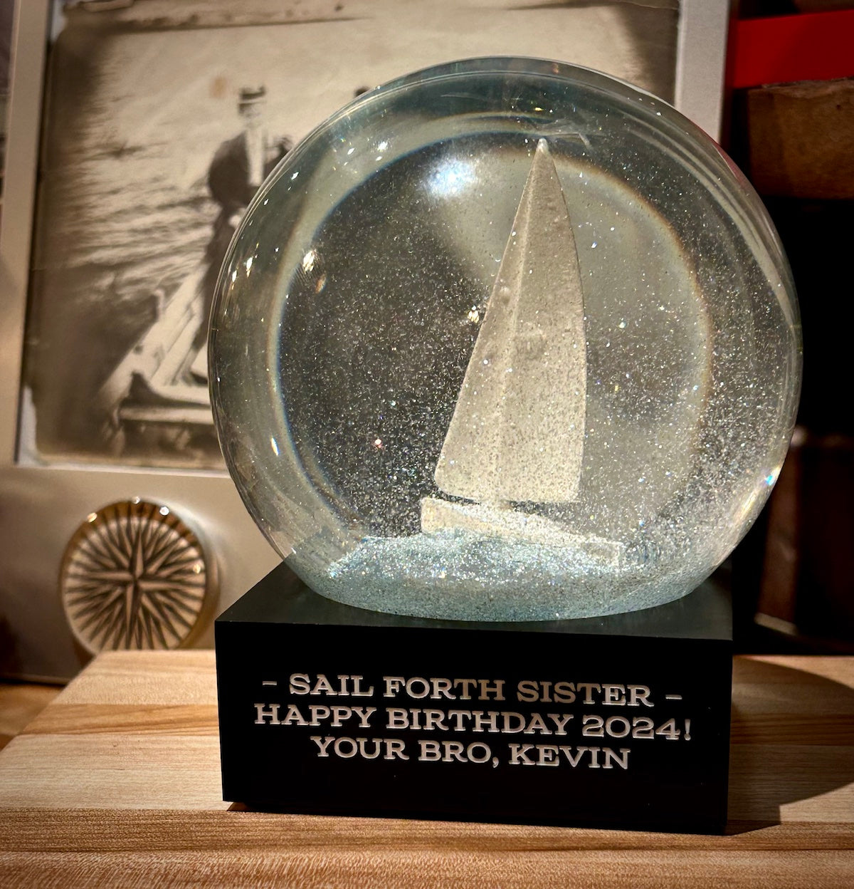 Sailboat Snow Globe