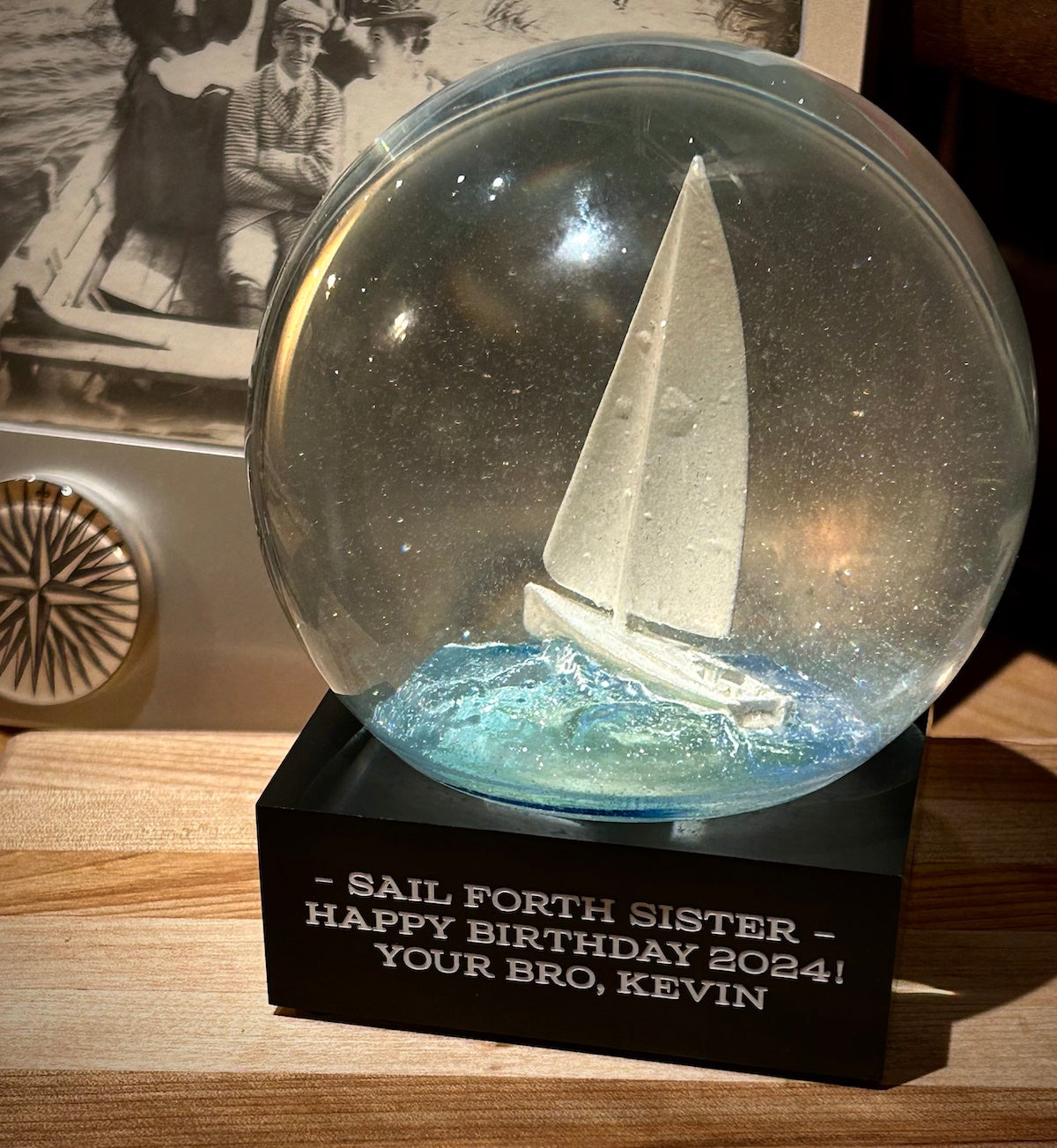 Sailboat Snow Globe