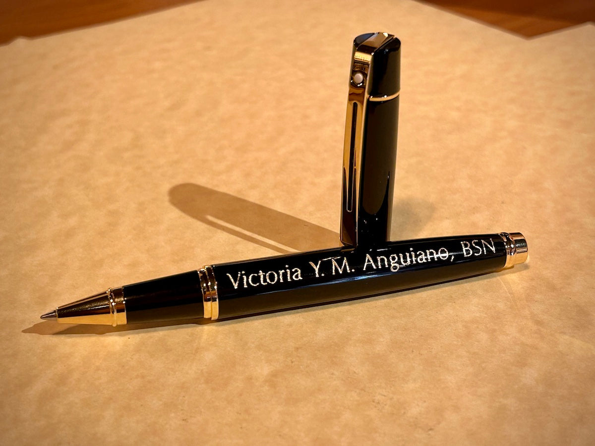 Sheaffer 300 Glossy Black with Gold Trim Rollerball Pen
