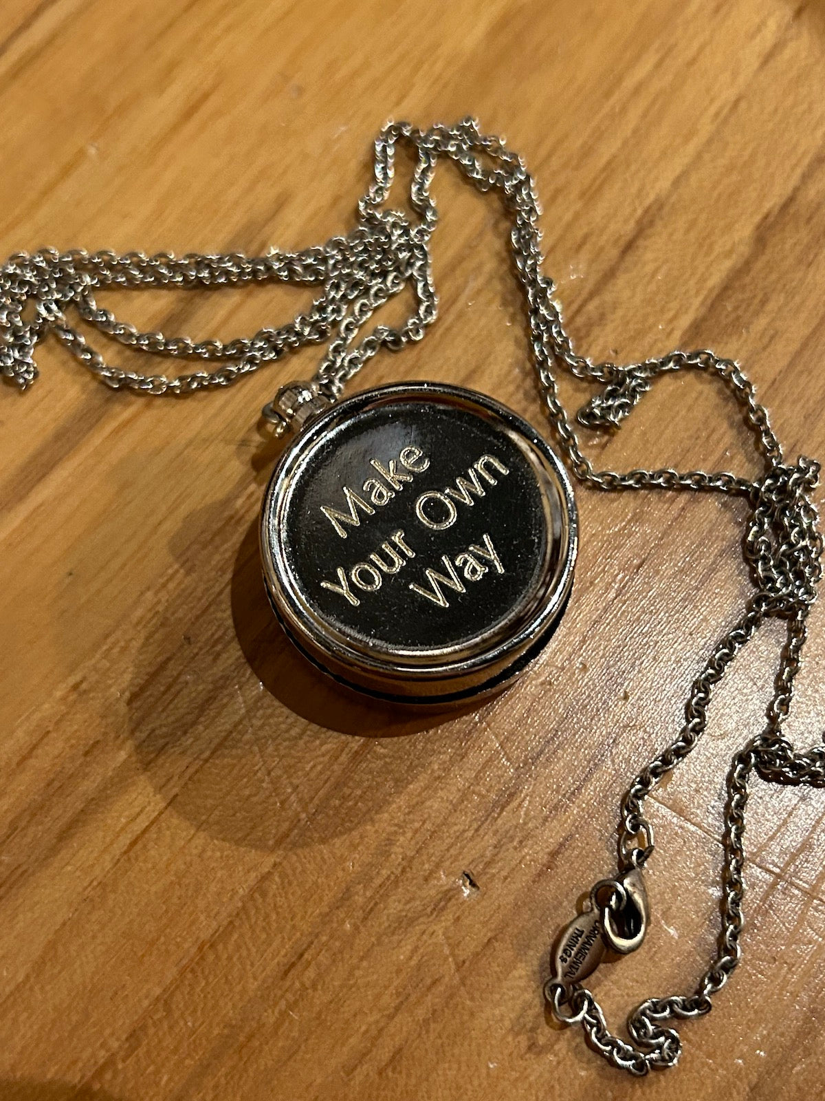 Silver Compass Necklace