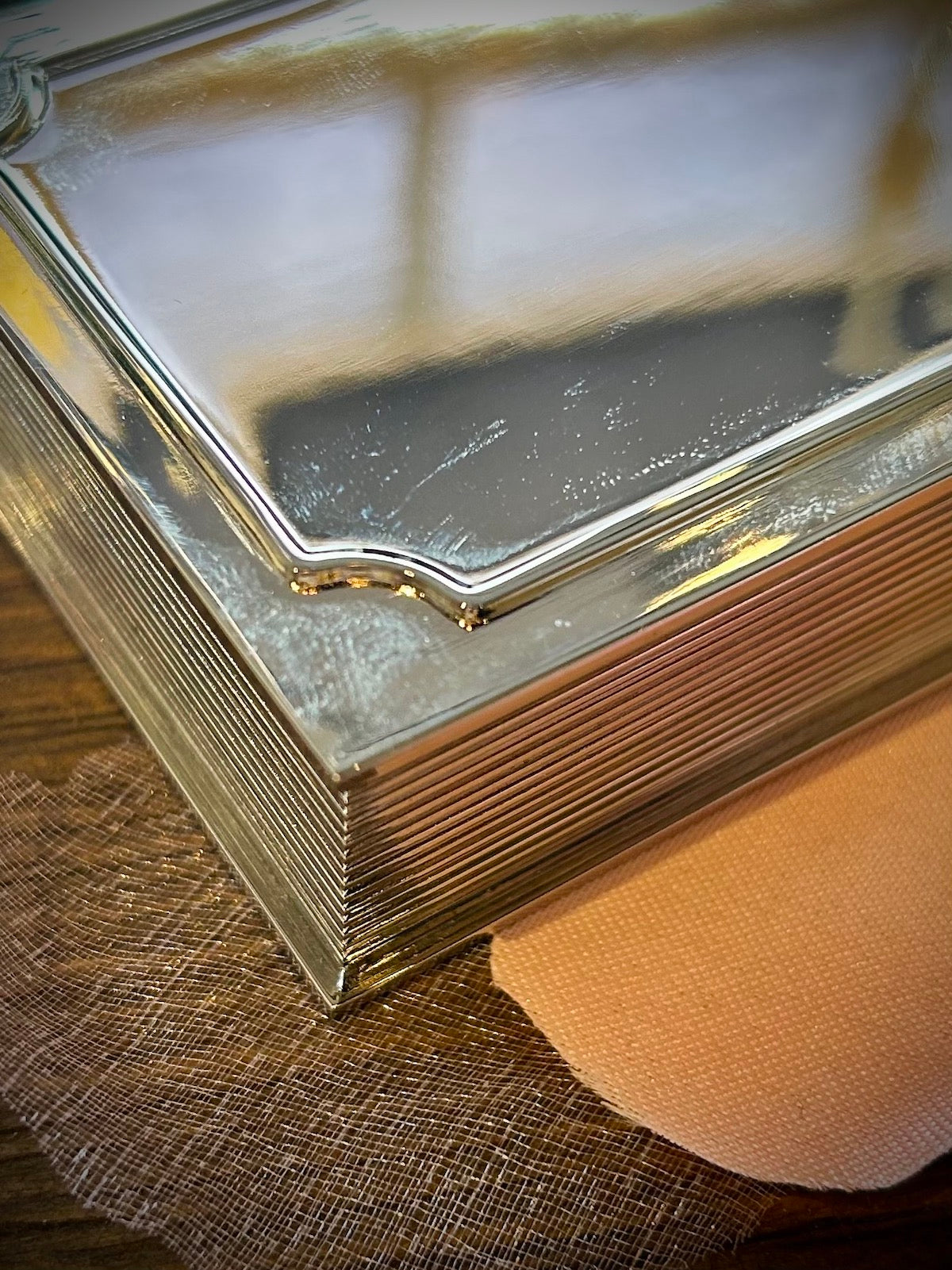 Classic Silver Book Shaped Keepsake Box