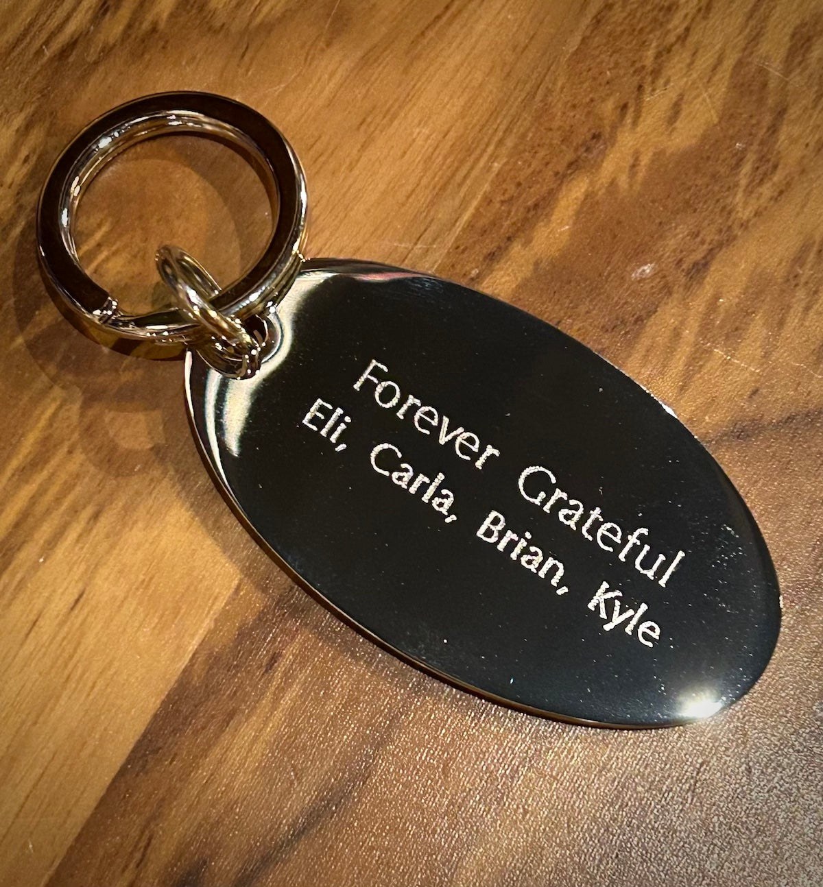 Silver Oval Key Tag