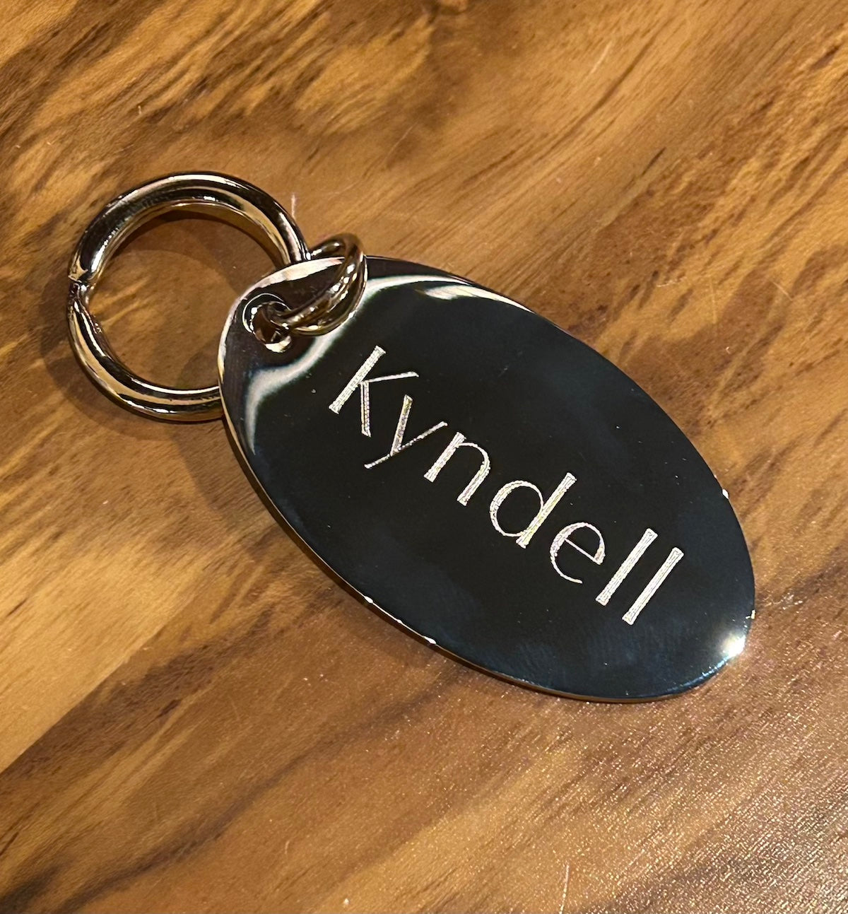 Silver Oval Key Tag