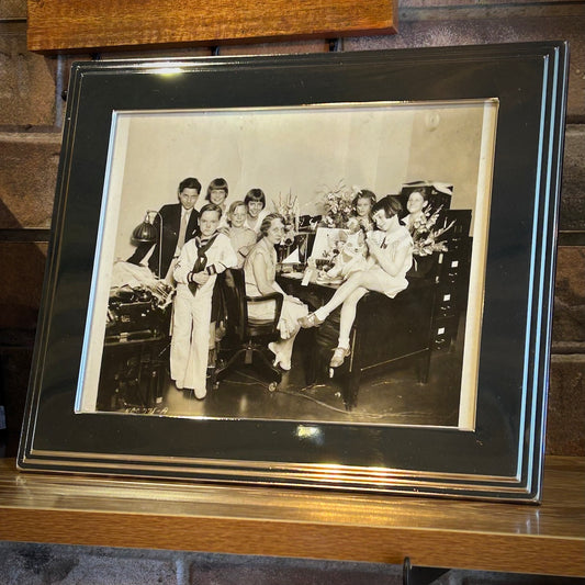 Silver Plated Picture Frame with Stepped Border