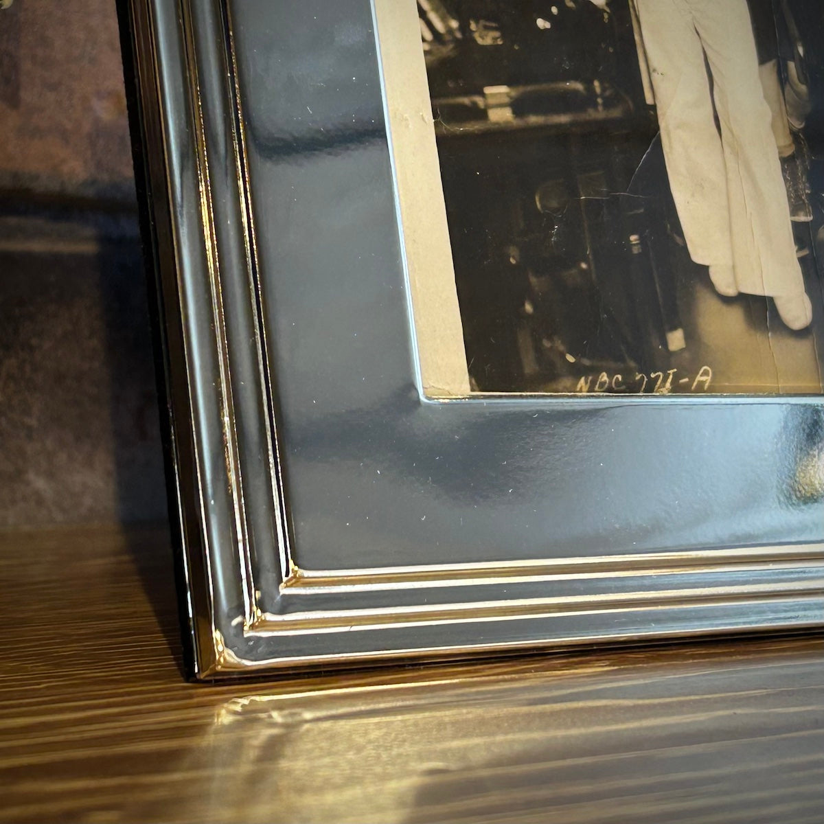 Silver Plated Picture Frame with Stepped Border