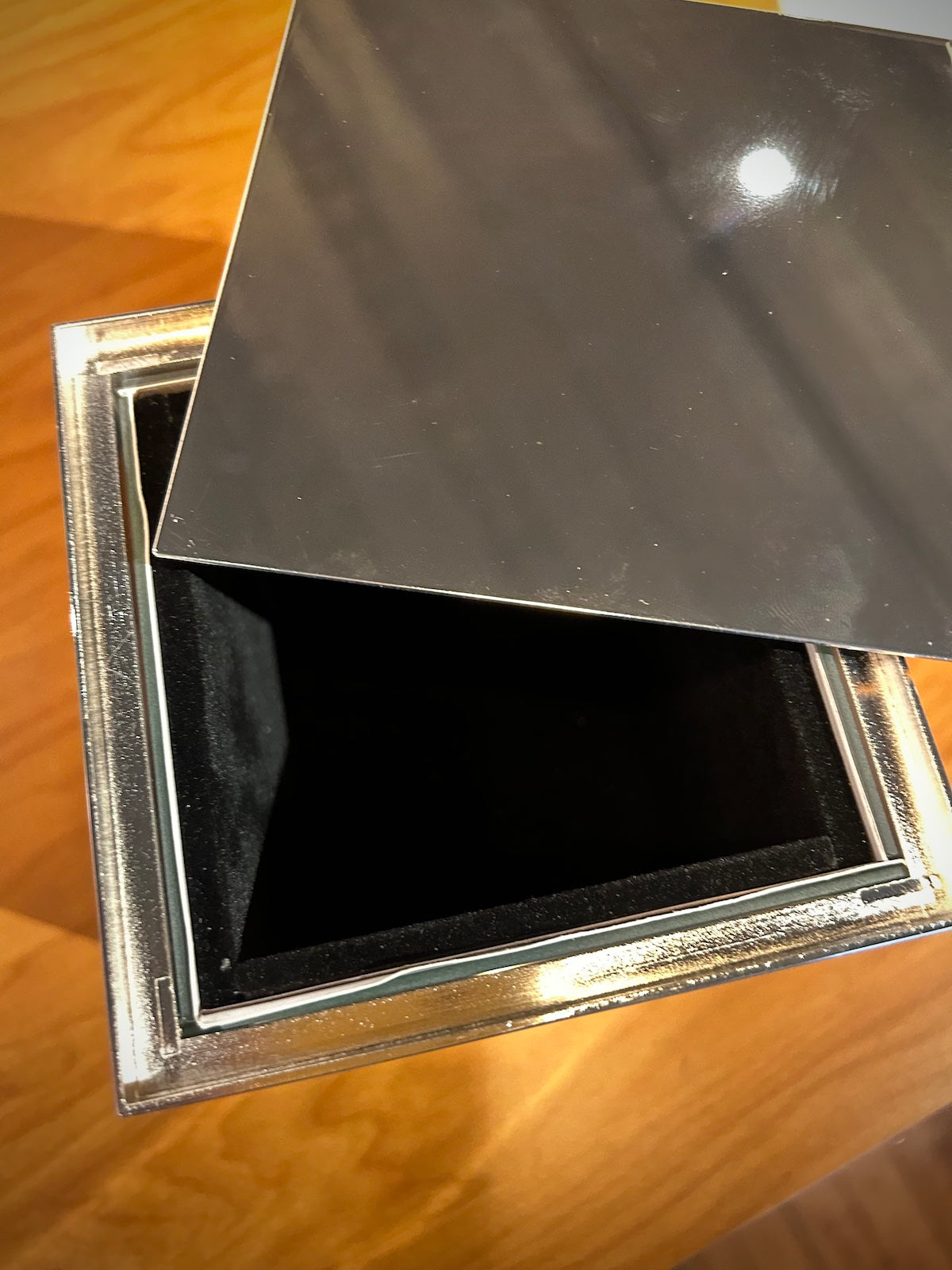 Silver Plated Photo Cube Keepsake Box