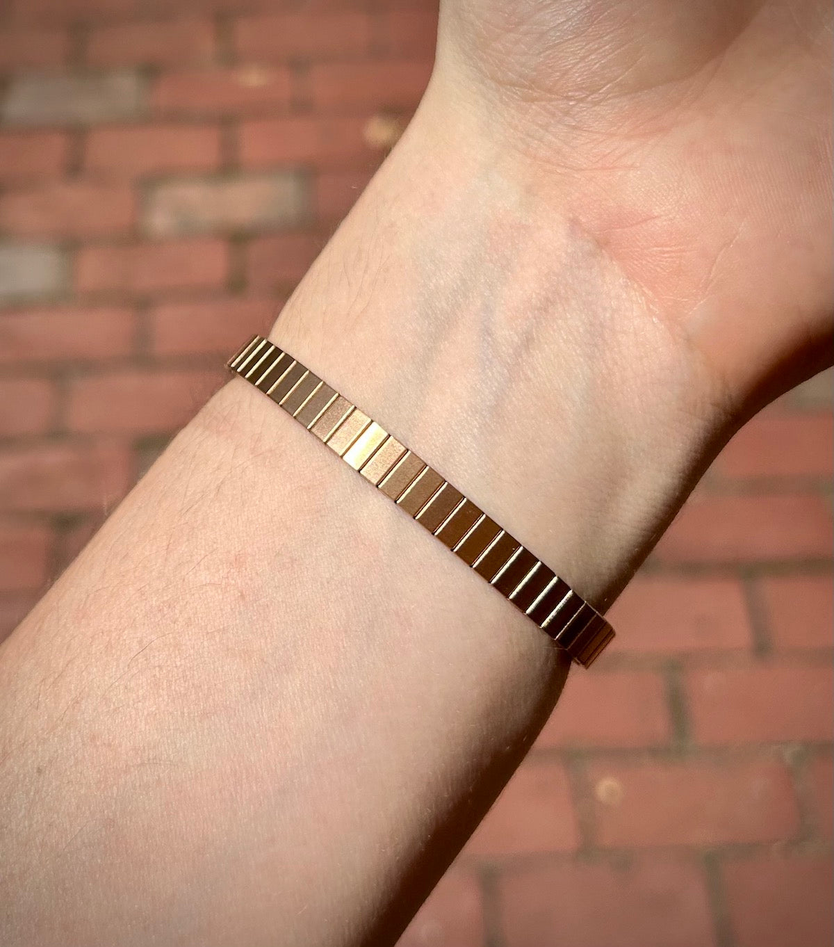 Ladies Rose Gold Stainless Steel Medilog™ ID Bracelet with Compartment Plaque & Expansion Band