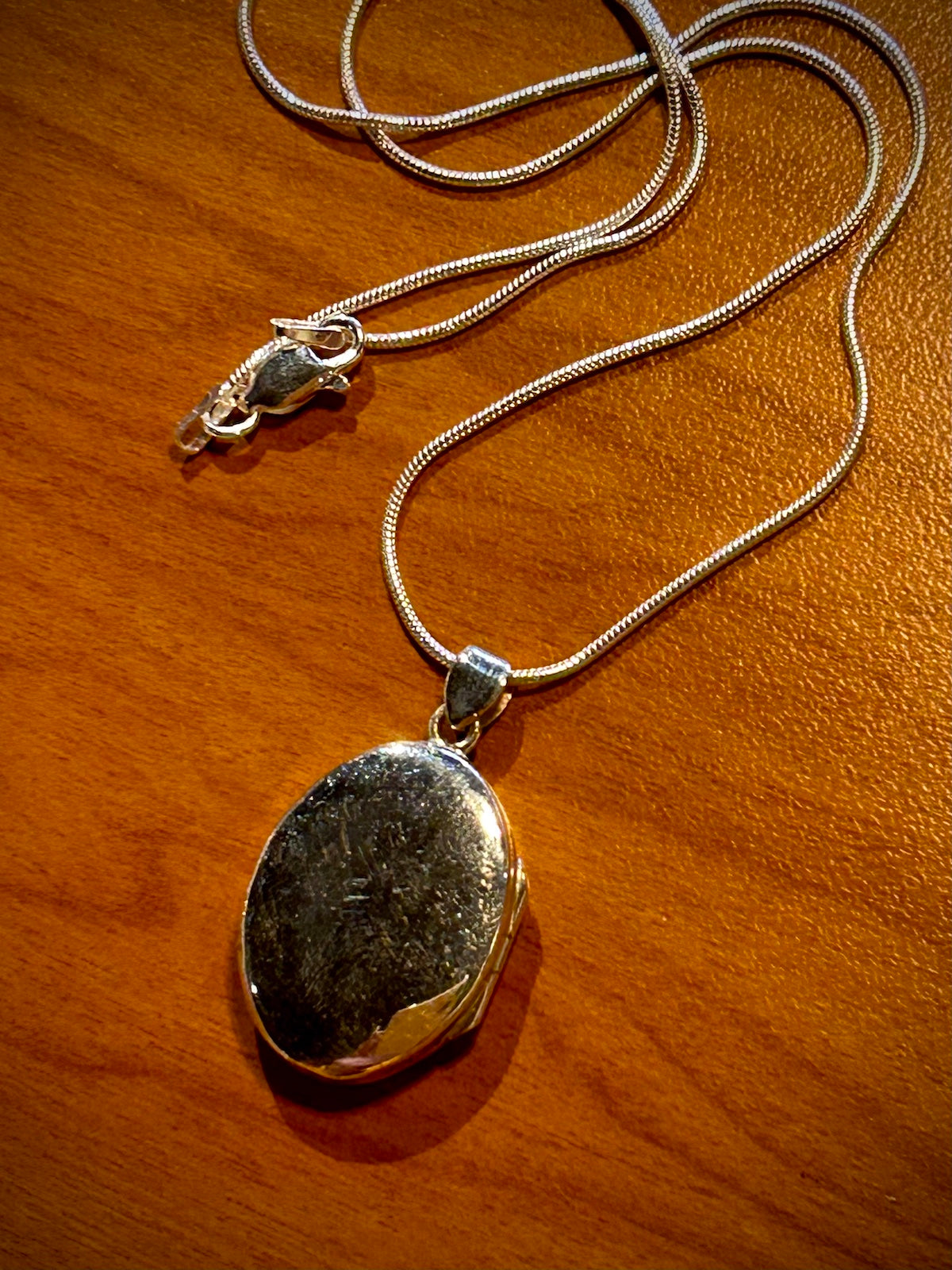 Classic Sterling Silver Oval Locket Necklace