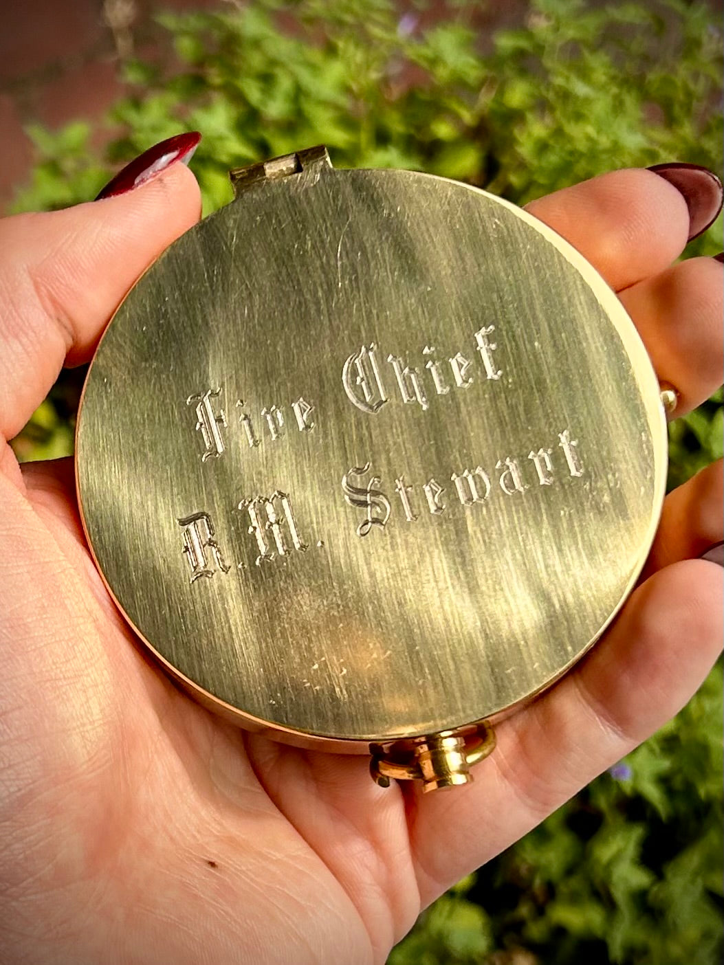 3" Flip-Top Solid Polished Brass Pocket Compass