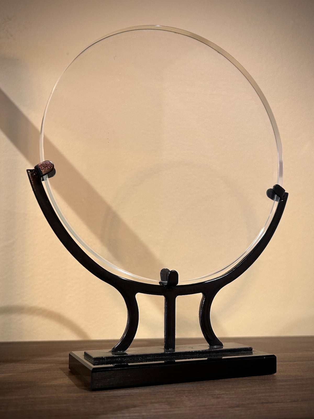 Round Vintage Glass with Iron Base Award
