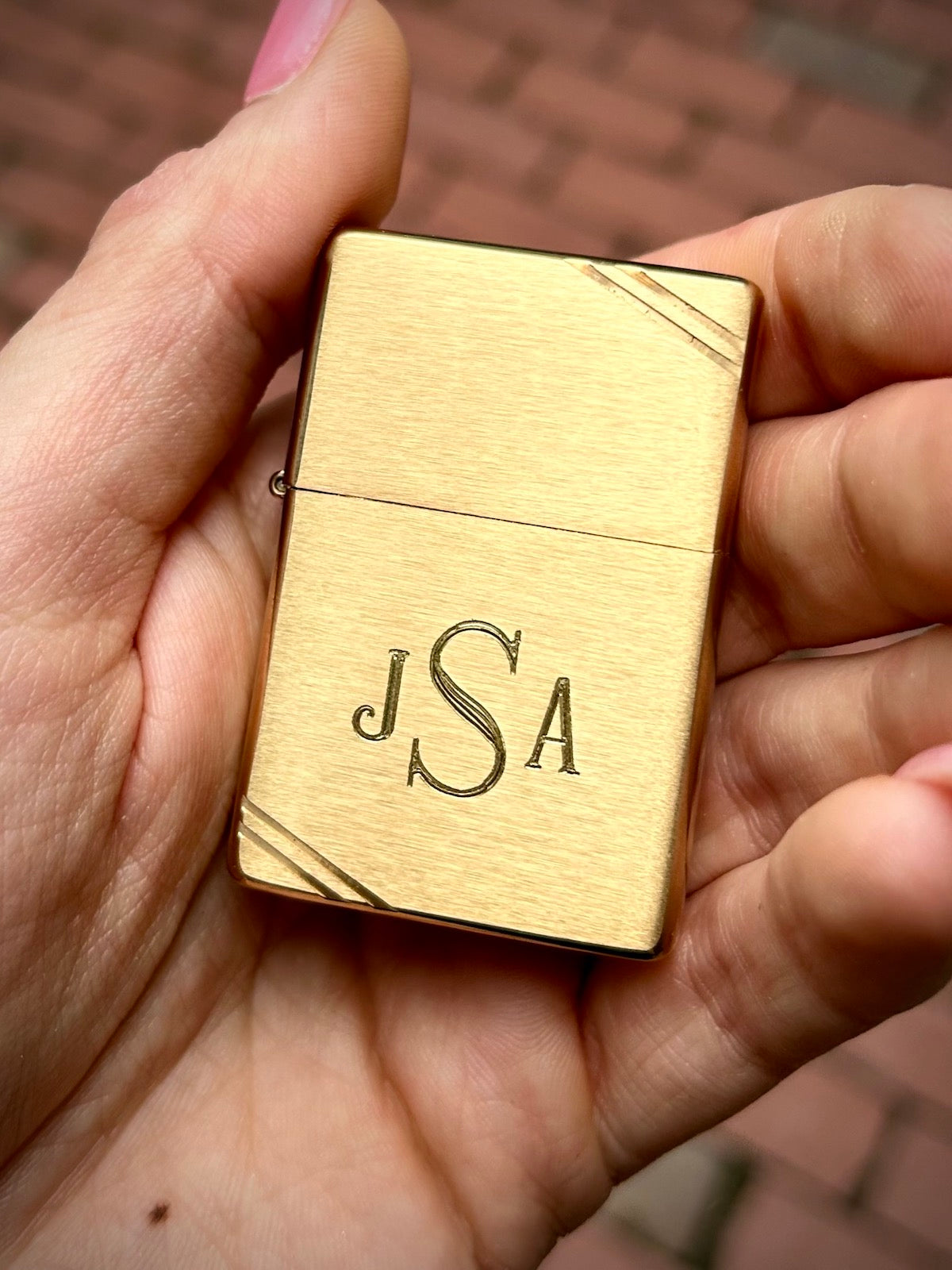 Zippo Vintage Brushed Finish Brass Windproof Lighter