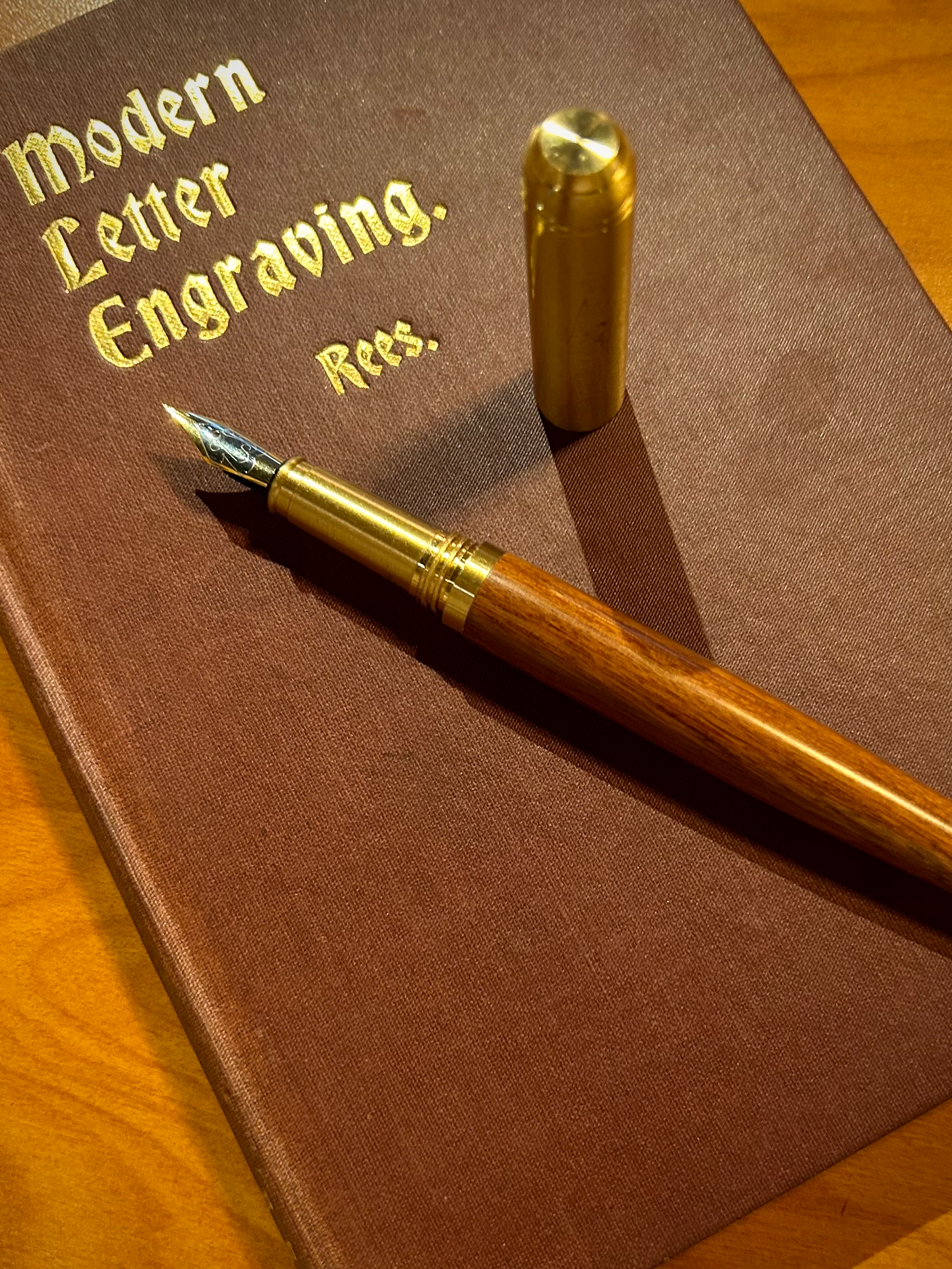 "The Hancock" Executive Wood & Brass Fountain Pen