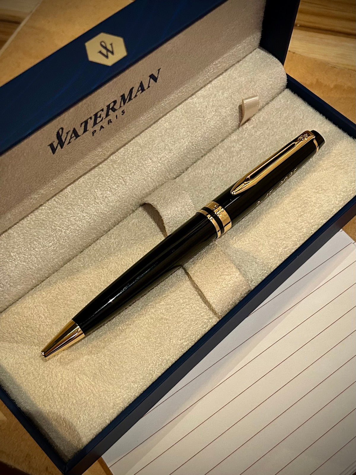 Waterman Expert Black with Gold Trim Ballpoint Pen