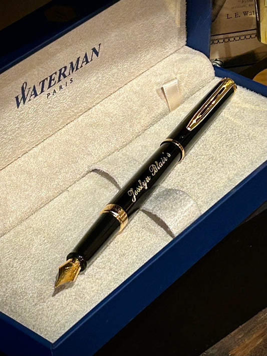 Waterman Hémisphère Black with Gold Trim Fountain Pen