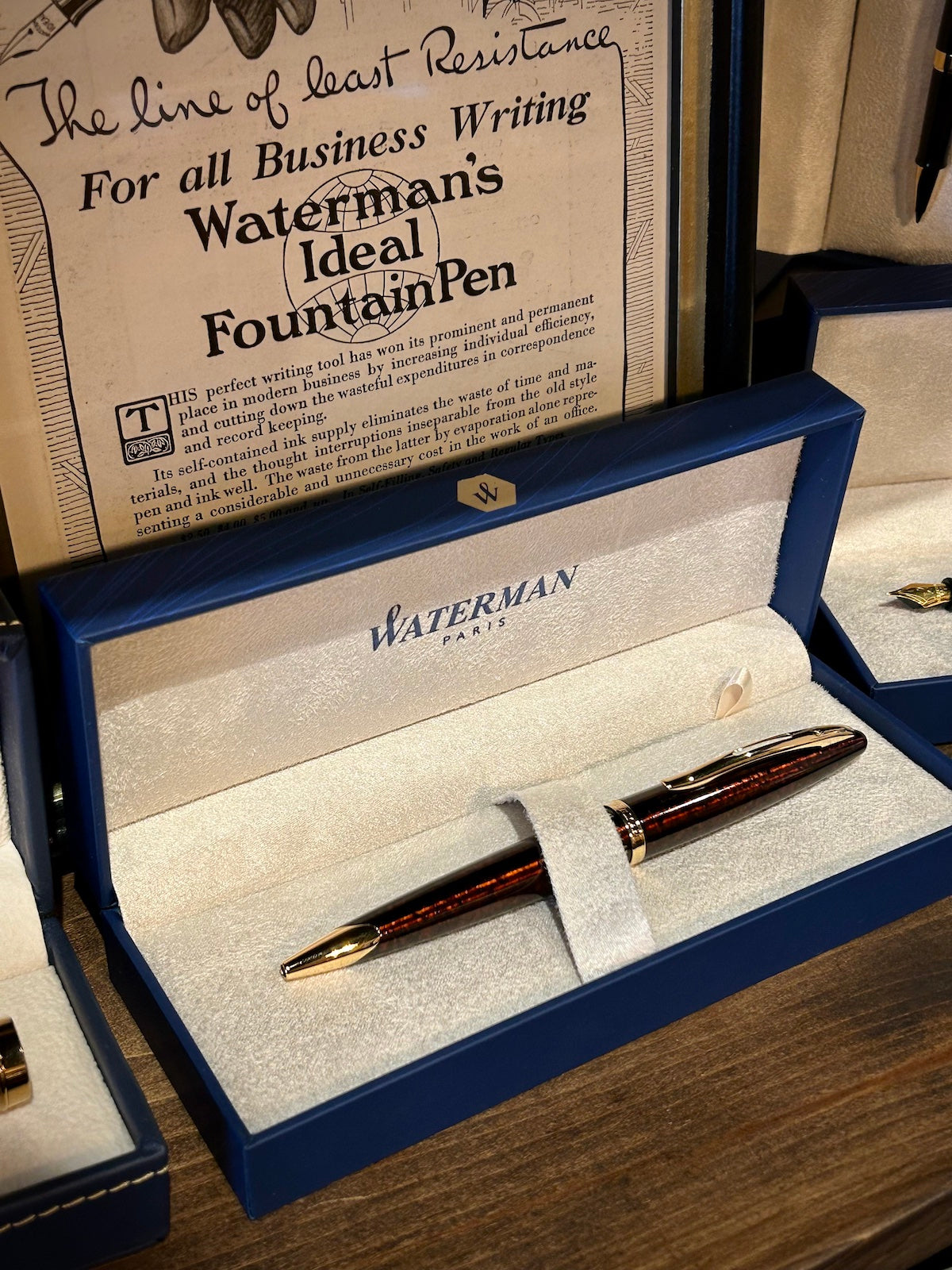 Waterman Carène Marine Amber with Gold Trim Ballpoint Pen