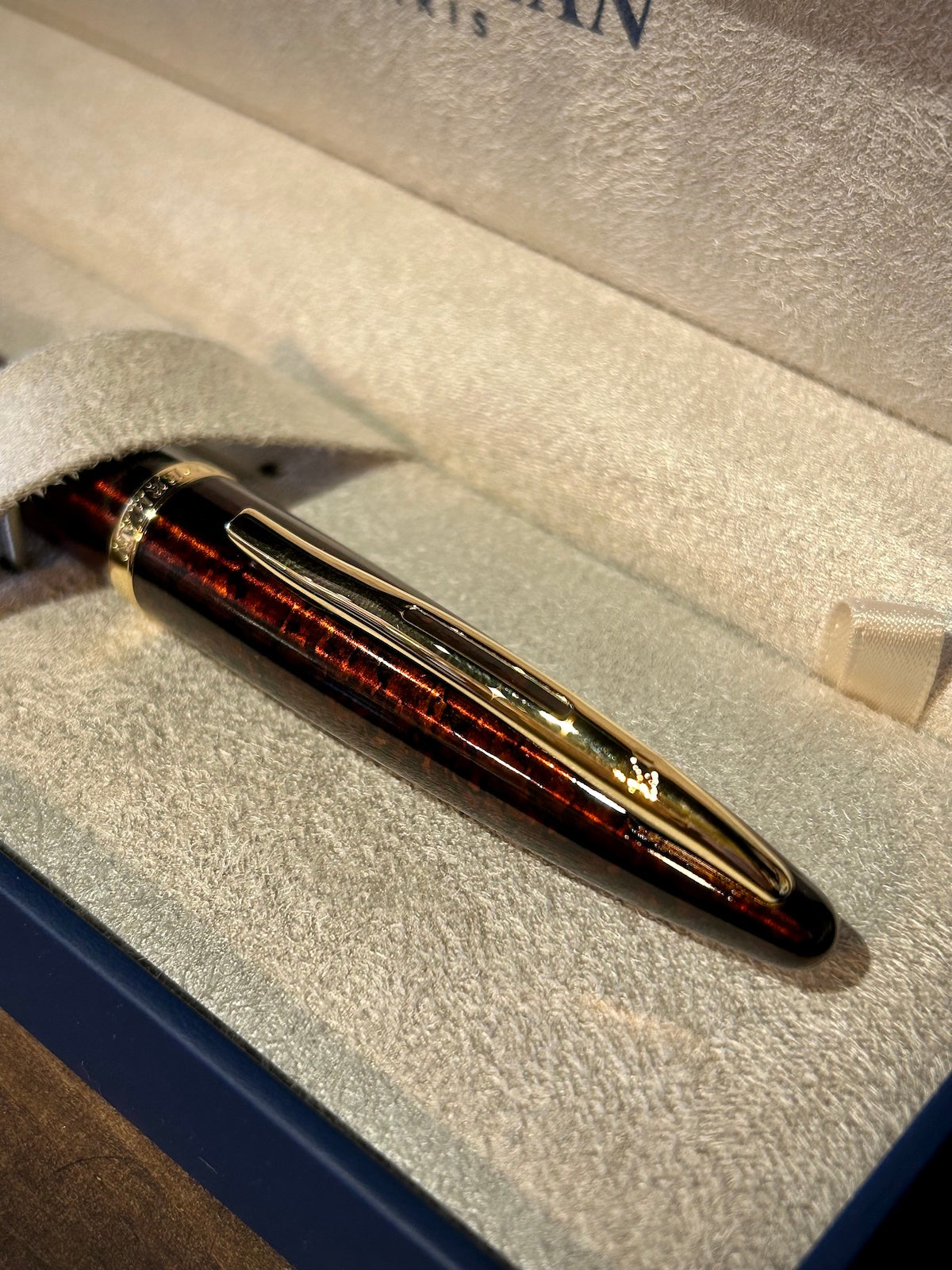 Waterman Carène Marine Amber with Gold Trim Ballpoint Pen