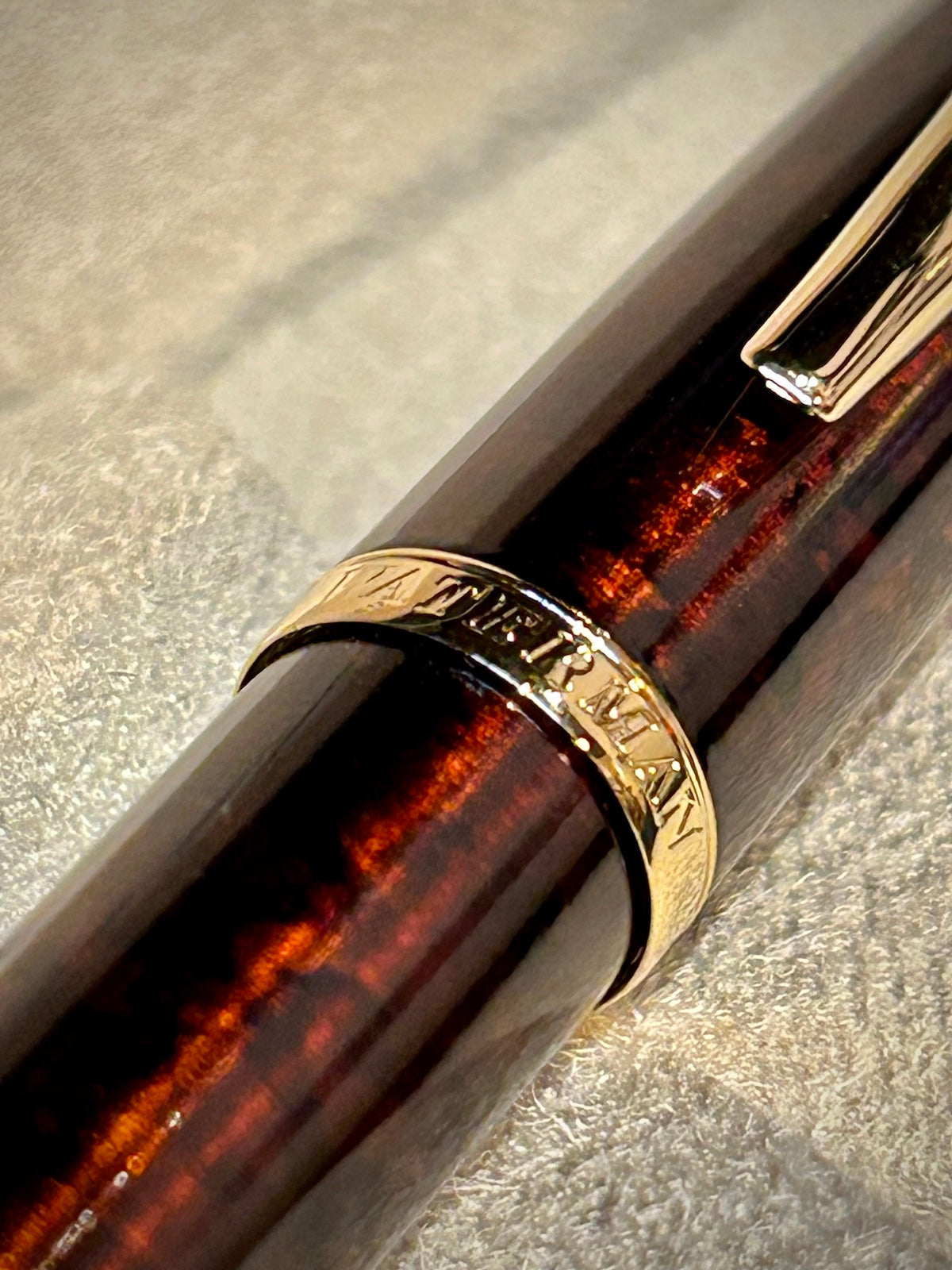 Waterman Carène Marine Amber with Gold Trim Ballpoint Pen