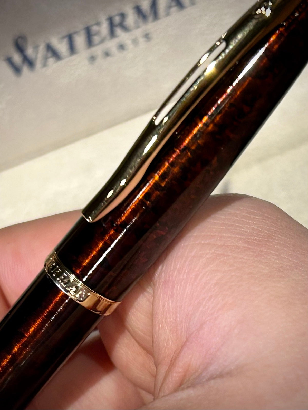 Waterman Carène Marine Amber with Gold Trim Ballpoint Pen