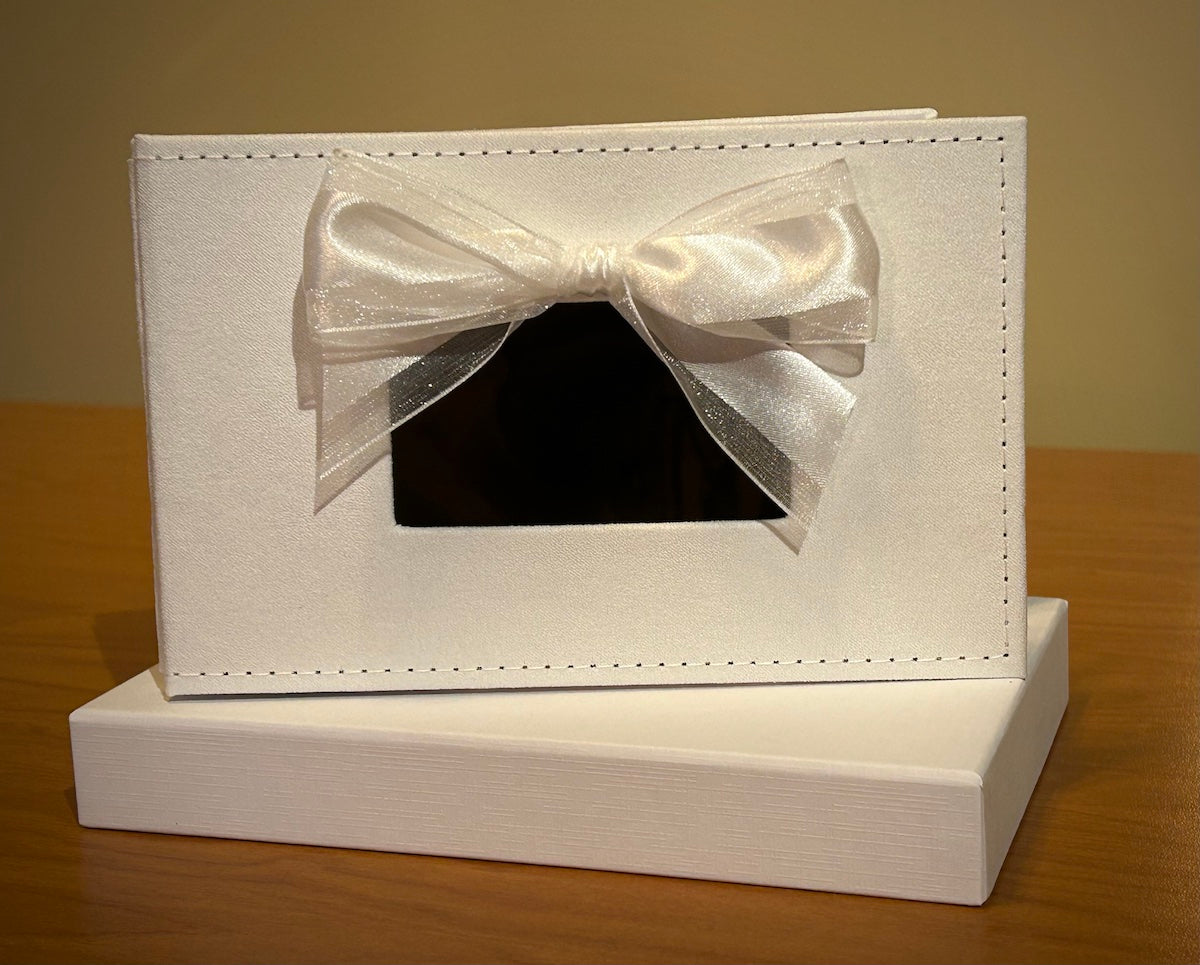 White Photo Album with White Bow