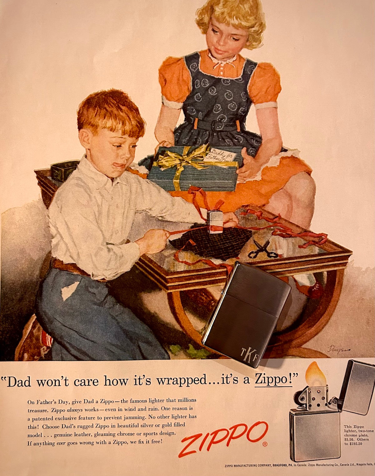 Zippo Regular Brushed Finish Chrome Wind Proof Lighter