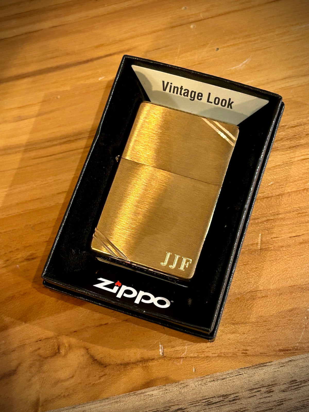 Zippo Vintage Brushed Finish Brass Windproof Lighter