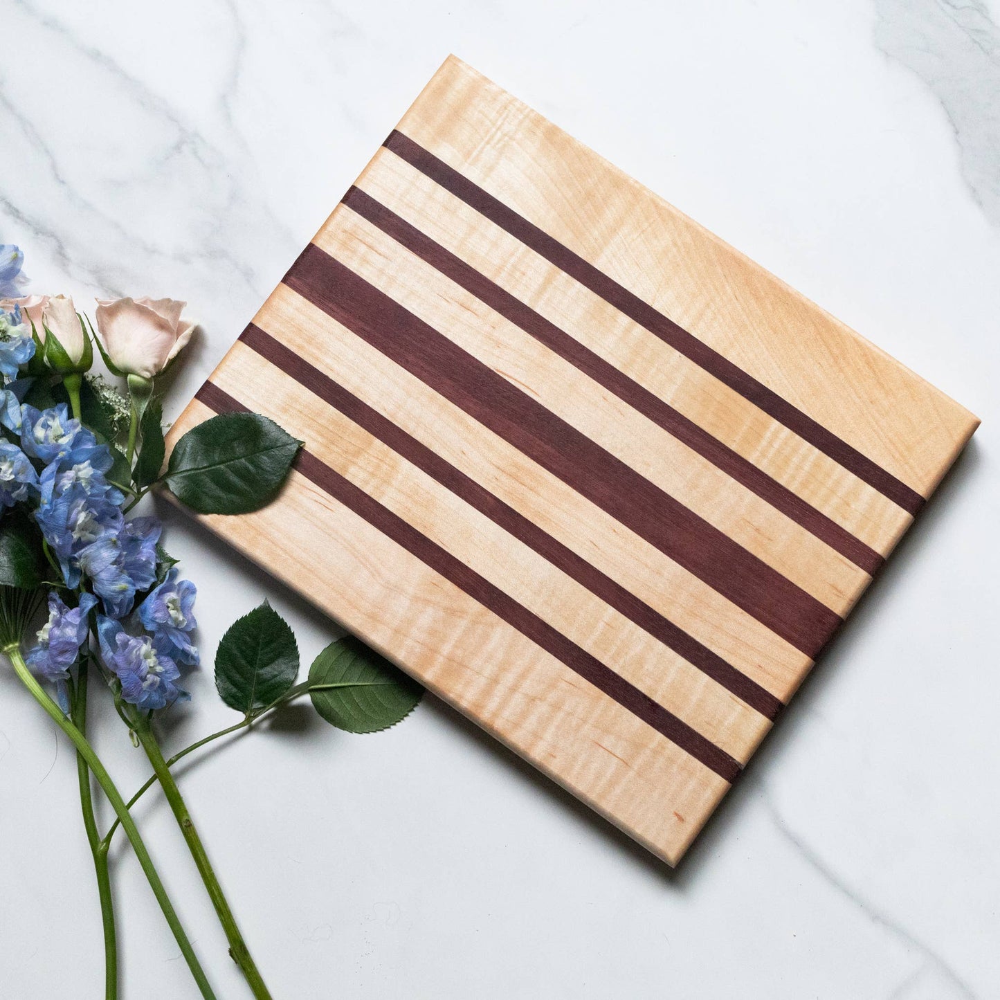 Mini Curly Maple & Purple Heart Cutting Board