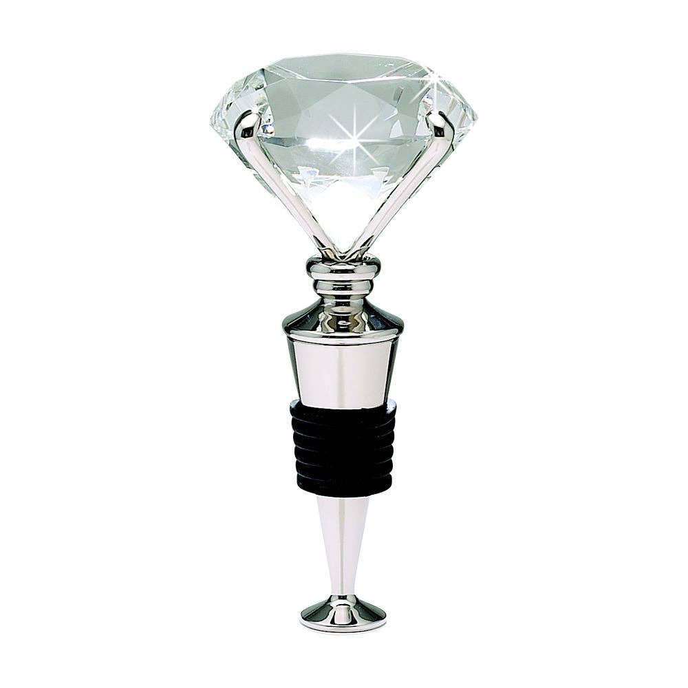 Clear Diamond Shaped Bottle Stopper