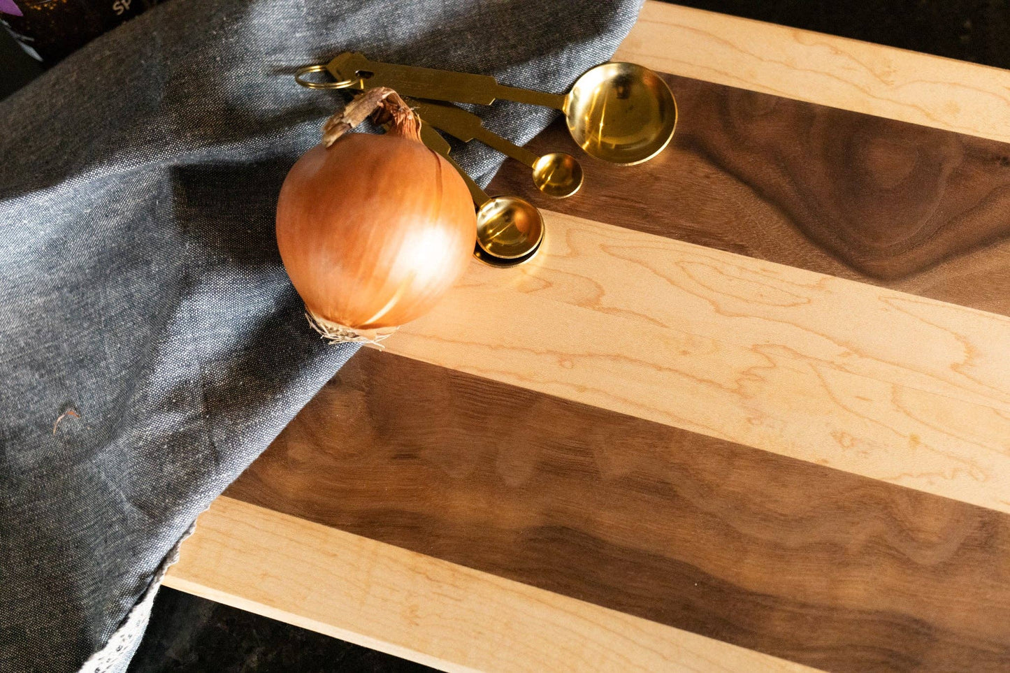 Hard Maple & Black Walnut Handcrafted Cutting Board