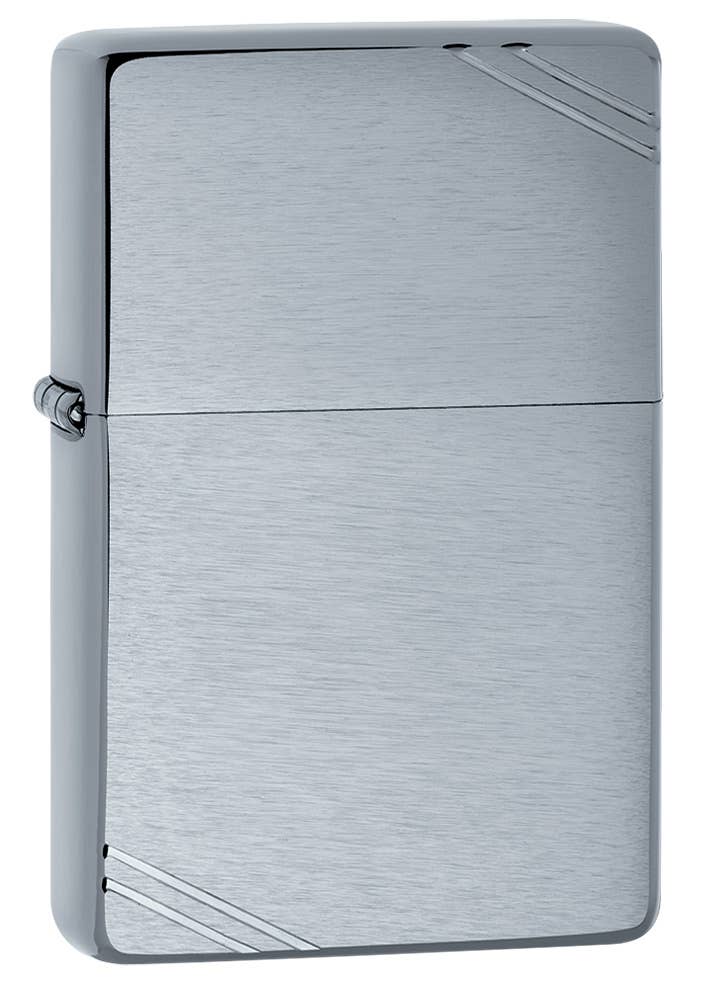Zippo Vintage Brushed Finish Chrome Windproof Lighter