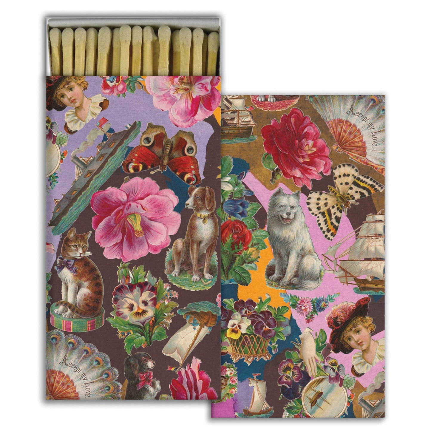 Victorian Collage Match Box