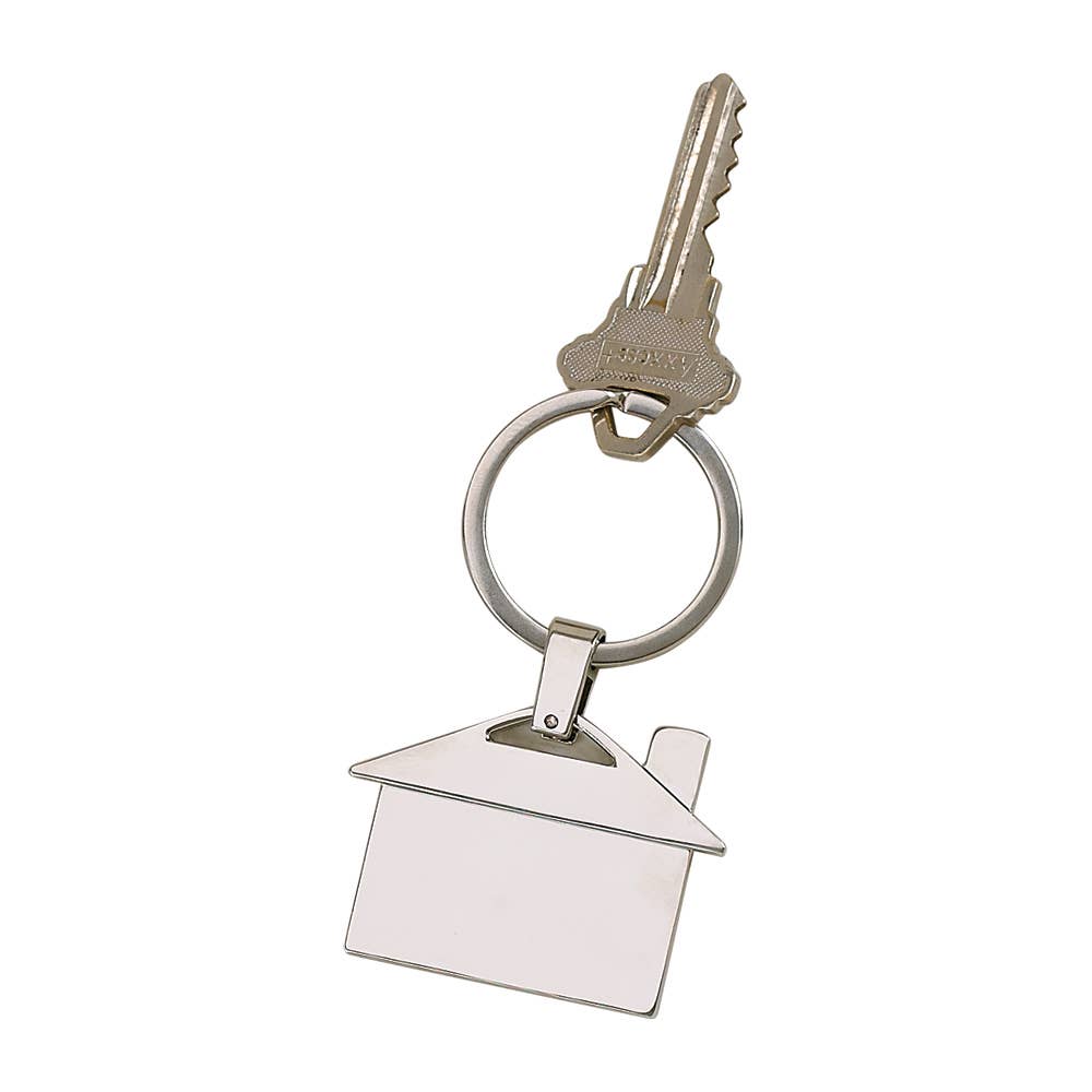 Silver House Shaped Keychain