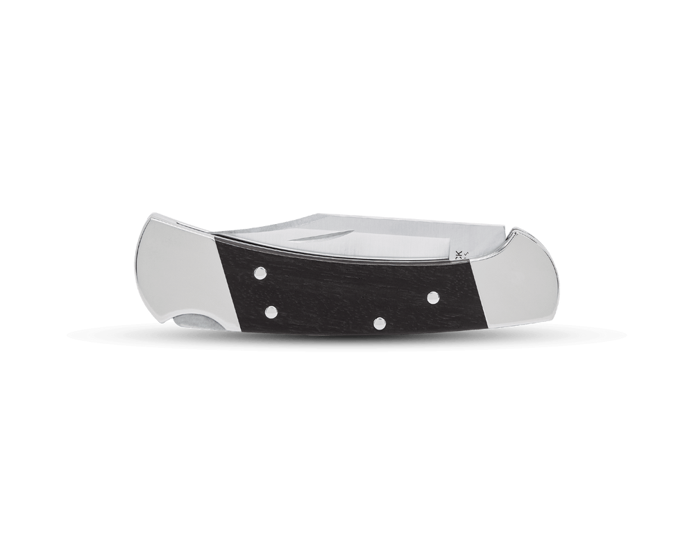 Buck 112 Ranger Slim Elite Heritage Knife Ebony Handle with Nickel Silver Bolsters