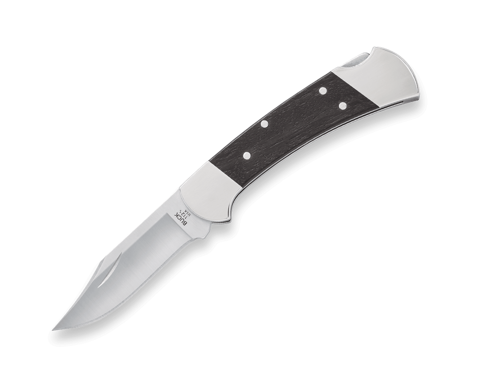 Buck 112 Ranger Slim Elite Heritage Knife Ebony Handle with Nickel Silver Bolsters