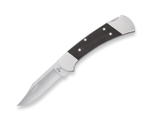 Buck 112 Ranger Slim Elite Heritage Knife Ebony Handle with Nickel Silver Bolsters