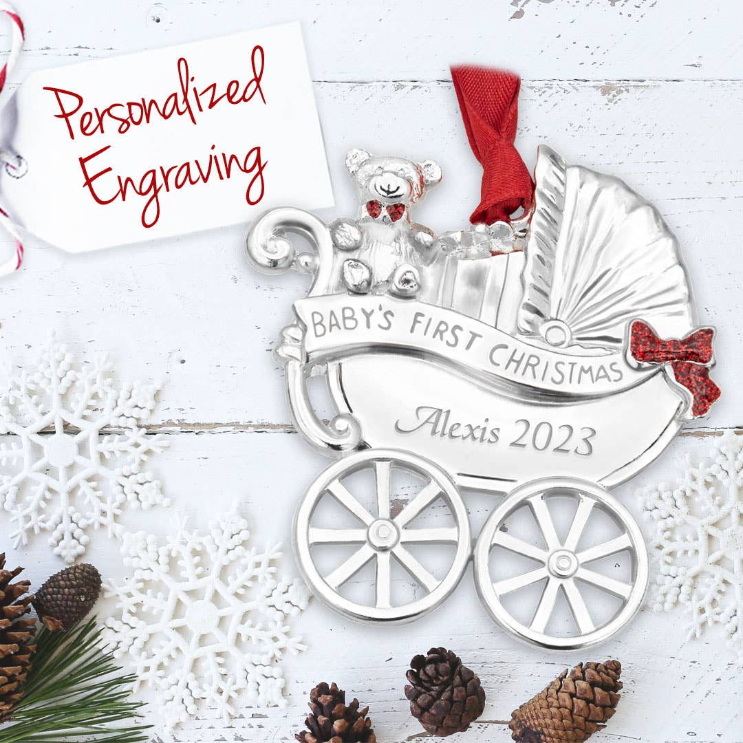 Baby's First Christmas Carriage Ornament