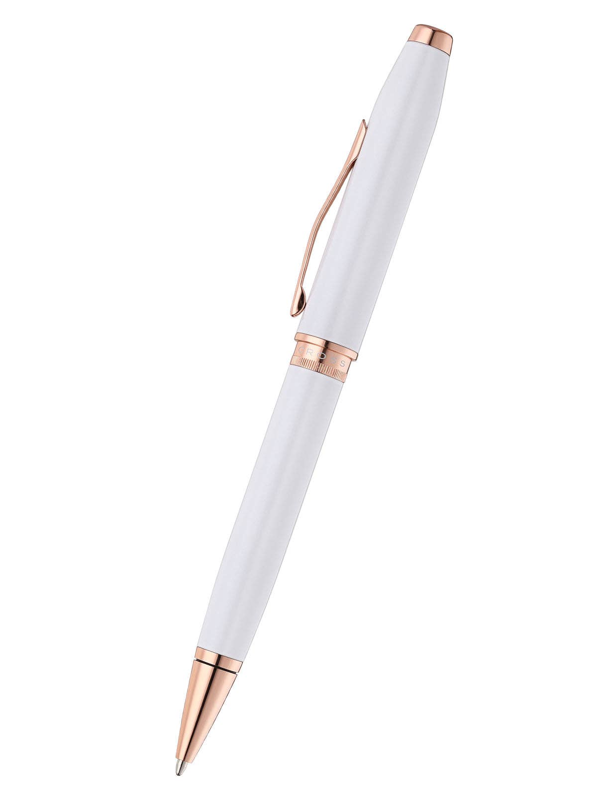 Cross Foundry Pearl White Lacquer with Rose Gold Appointments Ballpoint Pen