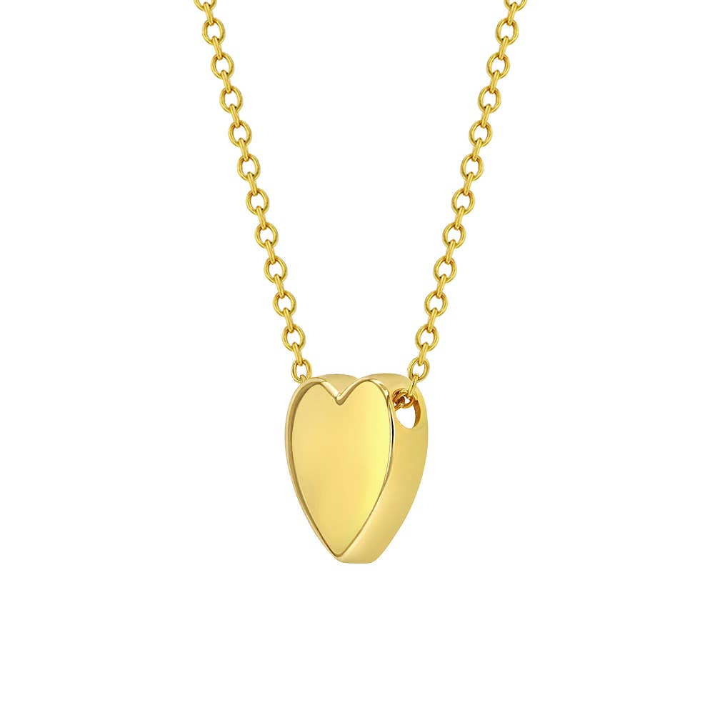 Gold Plated Sterling Silver Girls' Heart Necklace