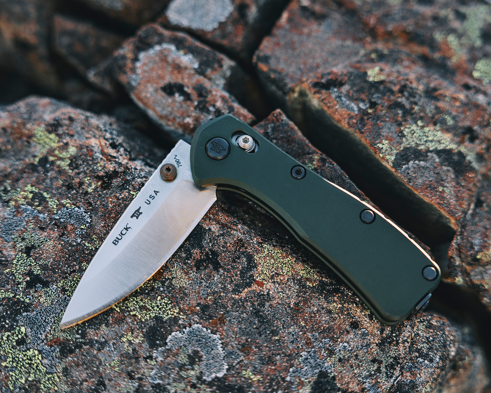Buck 790 Mini Range Elite Green EDC Premium Pocket Knife