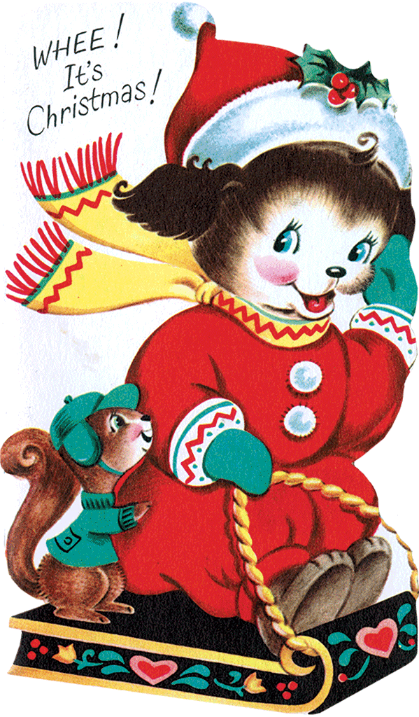 Christmas Cheer Retro Christmas Greeting Card Packet