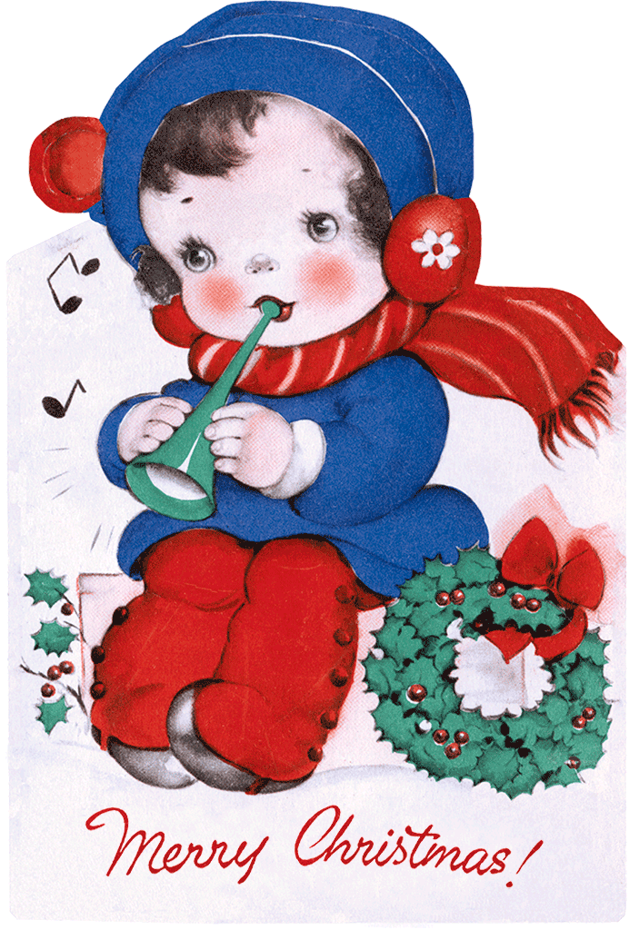 Christmas Cheer Retro Christmas Greeting Card Packet